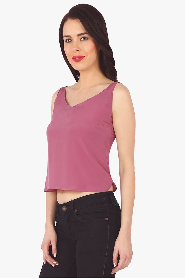 Violet Deep Back Strapped Top