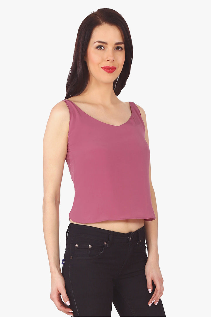 Violet Deep Back Strapped Top
