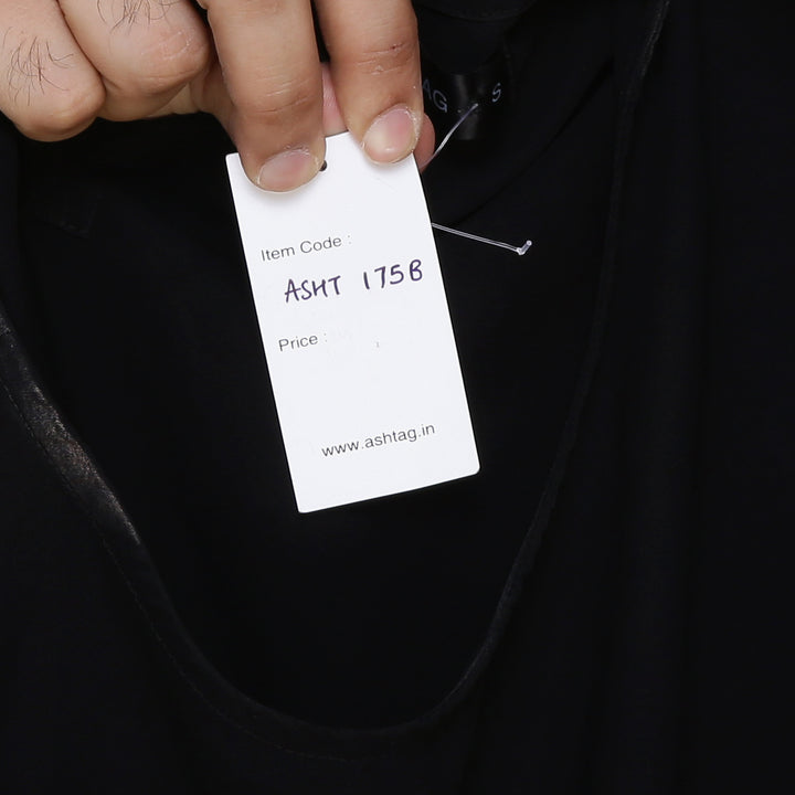 Black Asymmetric Frilled Top