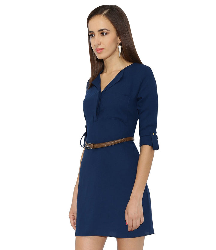 Navy Blue Shirt Dress