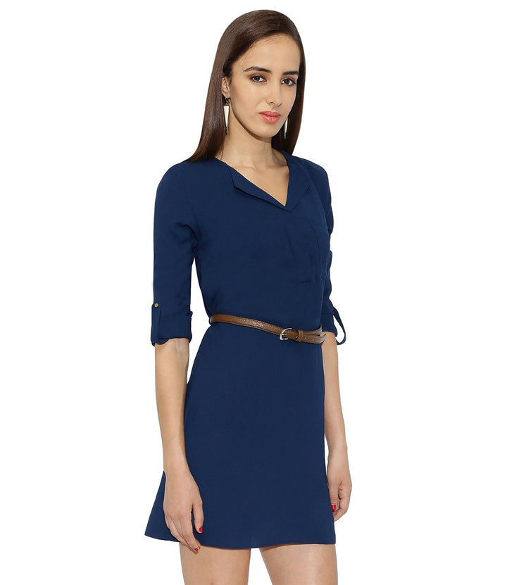 Navy Blue Shirt Dress