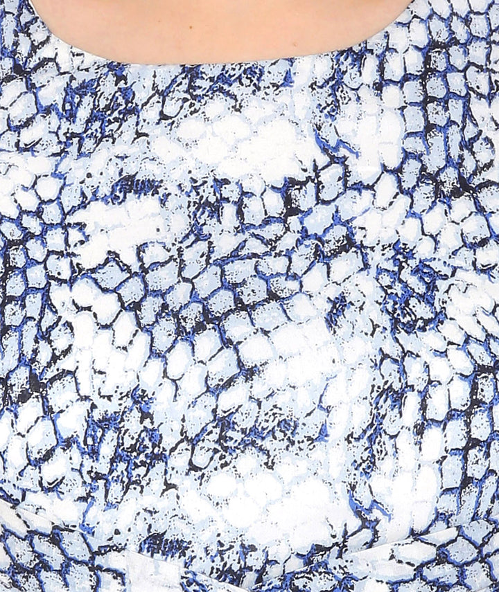 Asymmetric Printed Day Dress