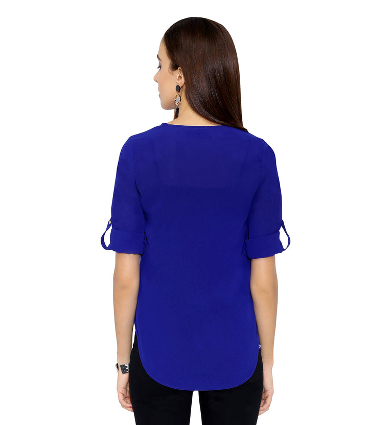 Royal Blue Zip Top
