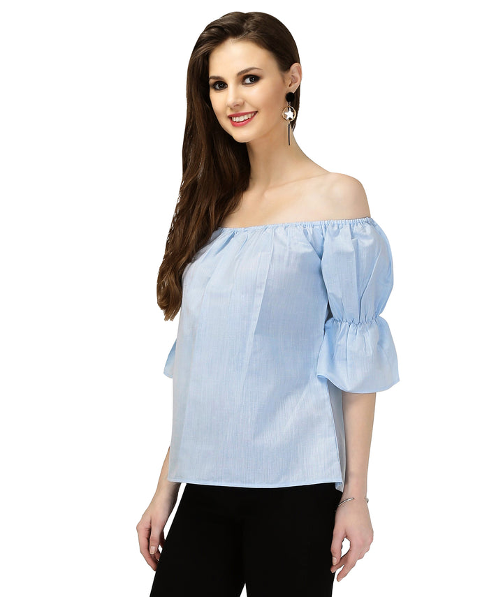 Blue Cotton Candy Off Shoulder