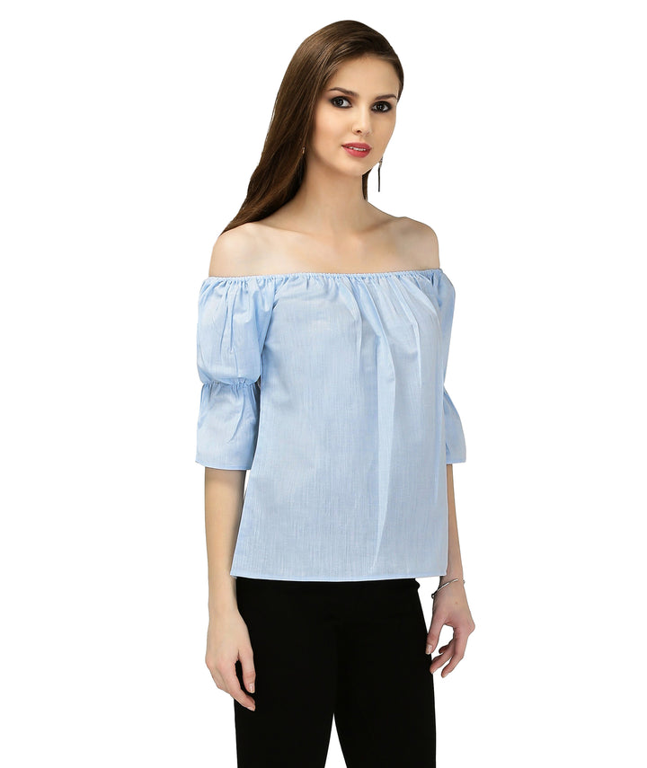 Blue Cotton Candy Off Shoulder