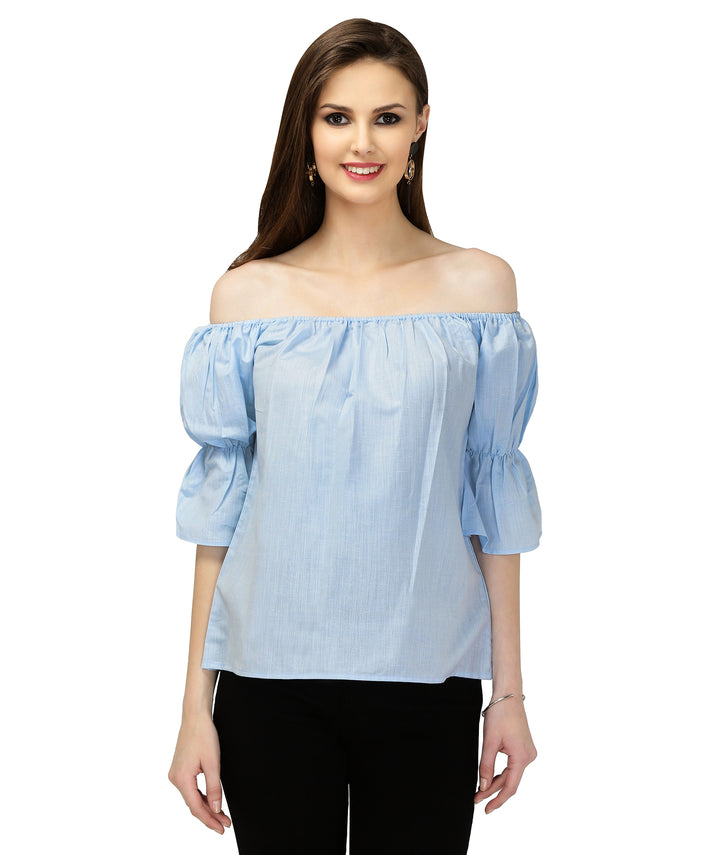 Blue Cotton Candy Off Shoulder