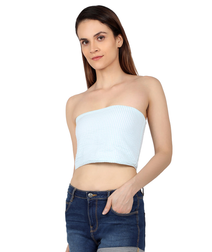 Mint Green Cotton Bustier Top