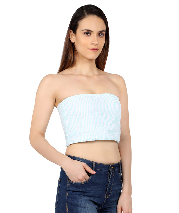 Mint Green Cotton Bustier Top