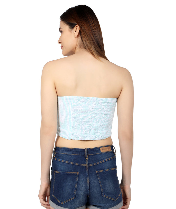 Mint Green Cotton Bustier Top