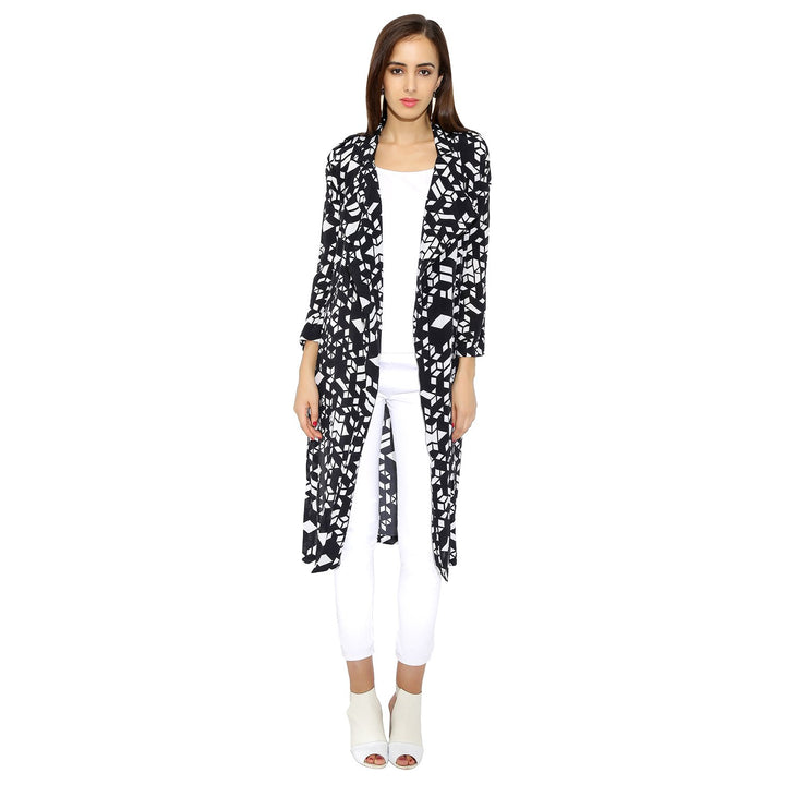 Geometric Printed Long Jacket