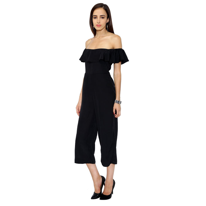 Black Frilled Jumpsuit