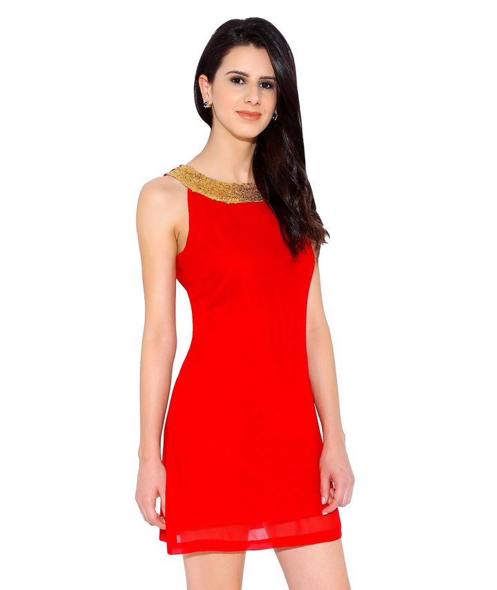 Red Georgette Dress