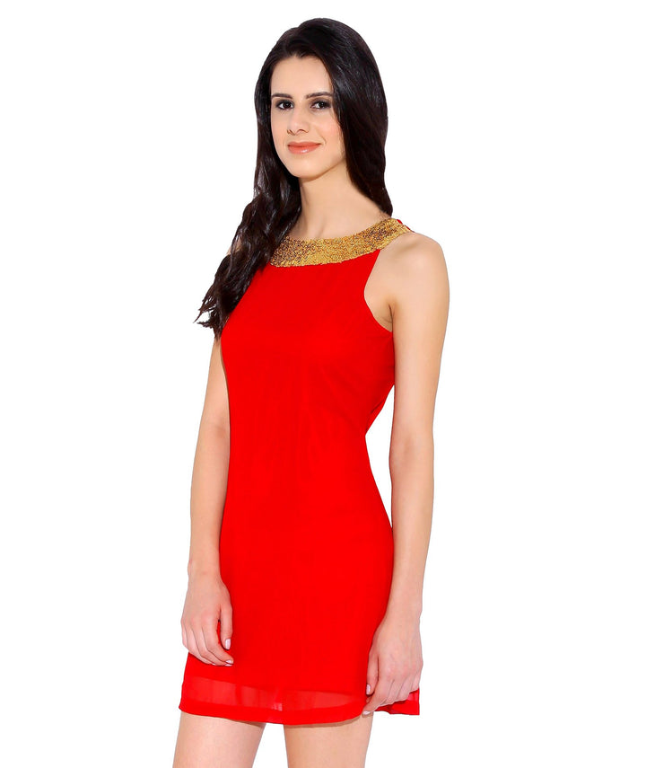 Red Georgette Dress