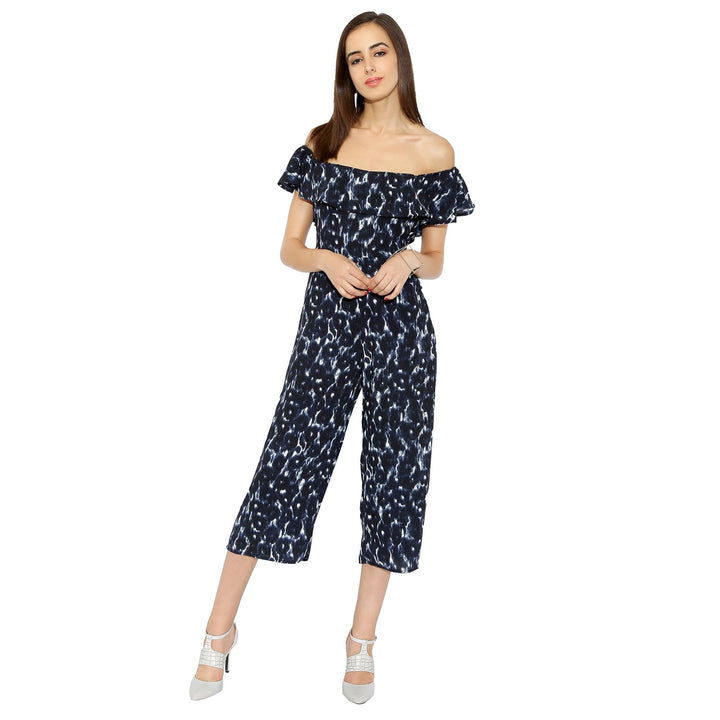 Frilled Printed Jumpsuit