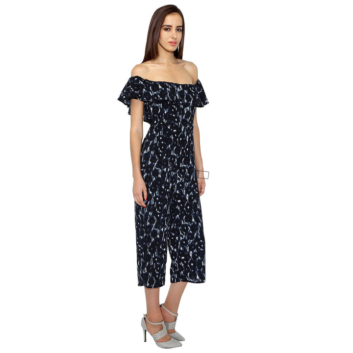 Frilled Printed Jumpsuit
