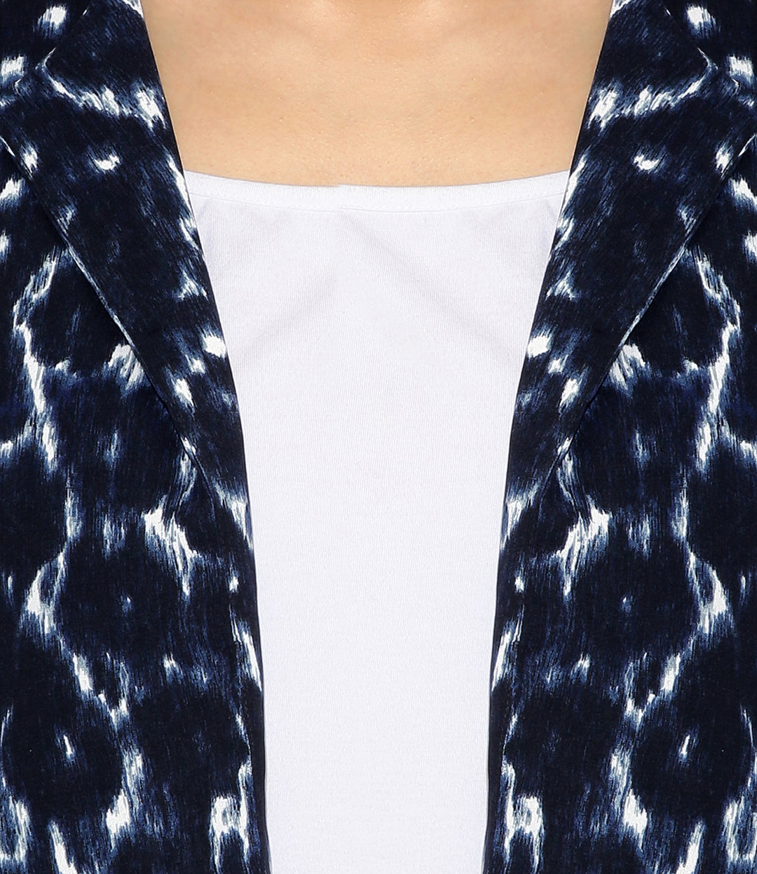 Short Frilled Printed Jacket