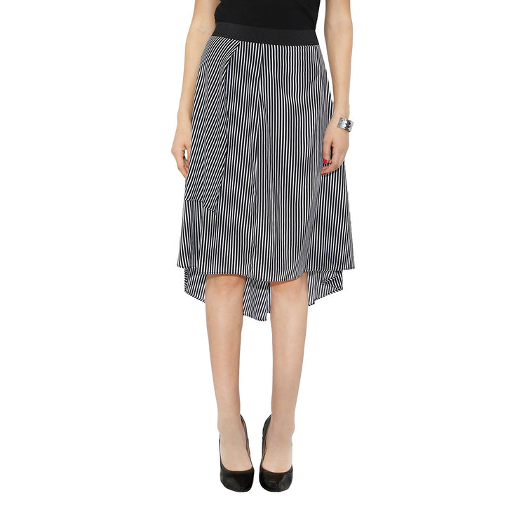 Striped Asymmetric Skirt