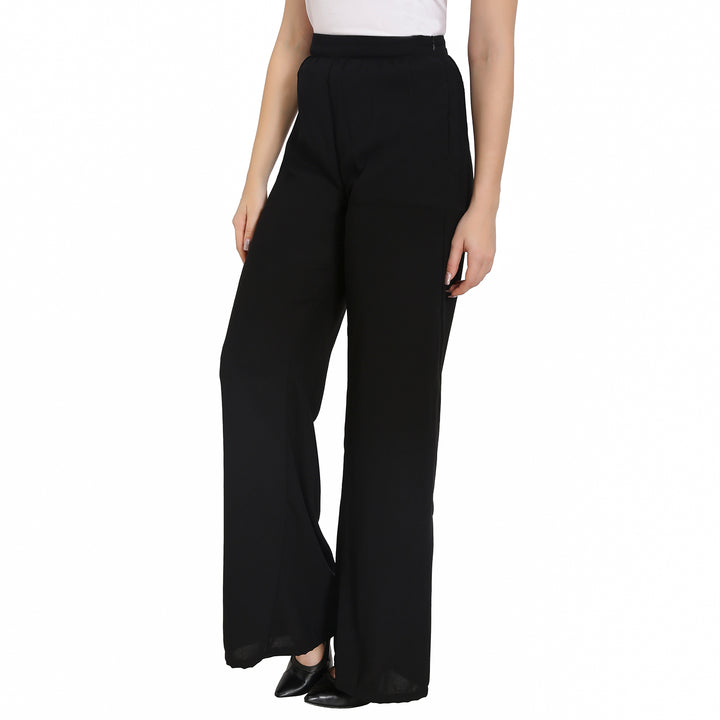 Black Formal Flared Trousers
