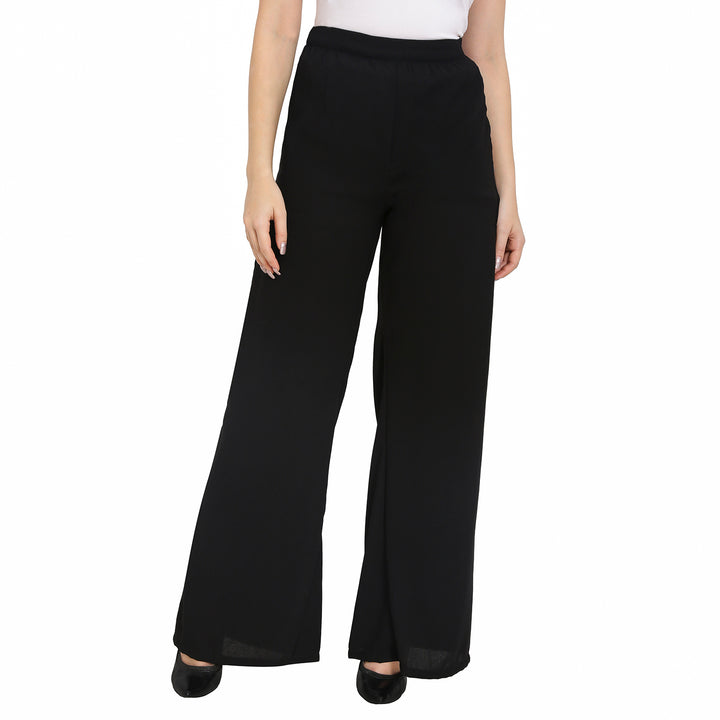 Black Formal Flared Trousers