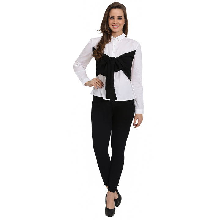 Bow Tied Cotton Shirt
