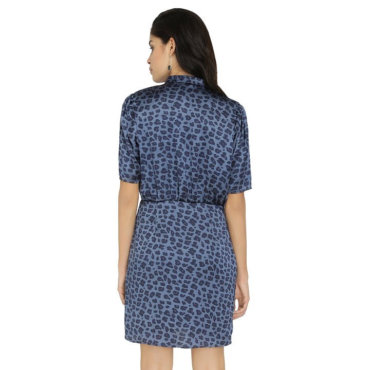 Animal Print Satin Dress