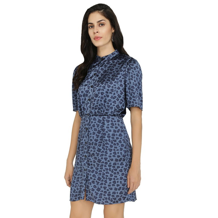 Animal Print Satin Dress