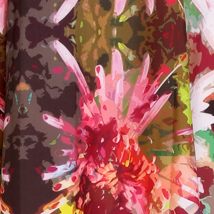 Asymmetric Floral Printed Skirt