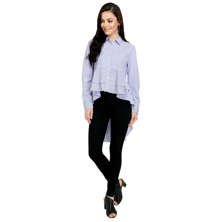 Asymmetric Striped Shirt