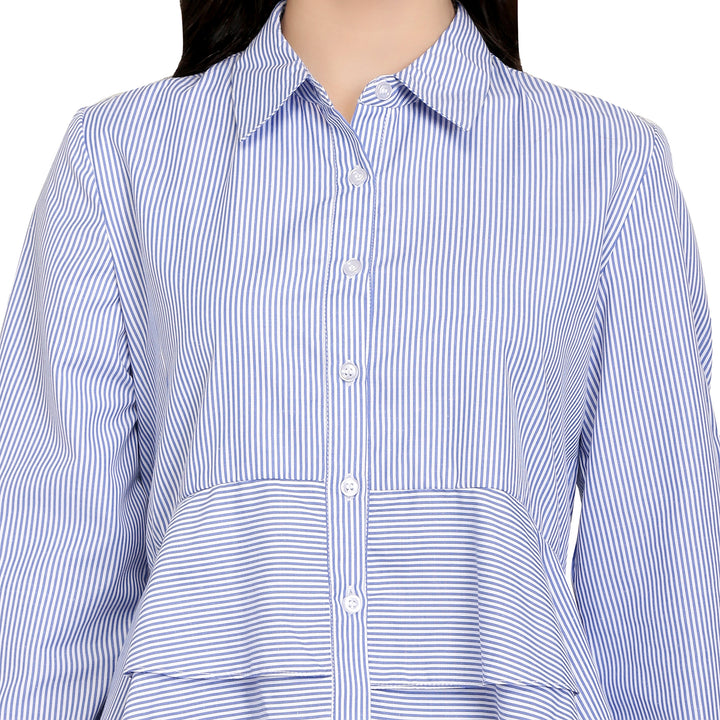 Asymmetric Striped Shirt