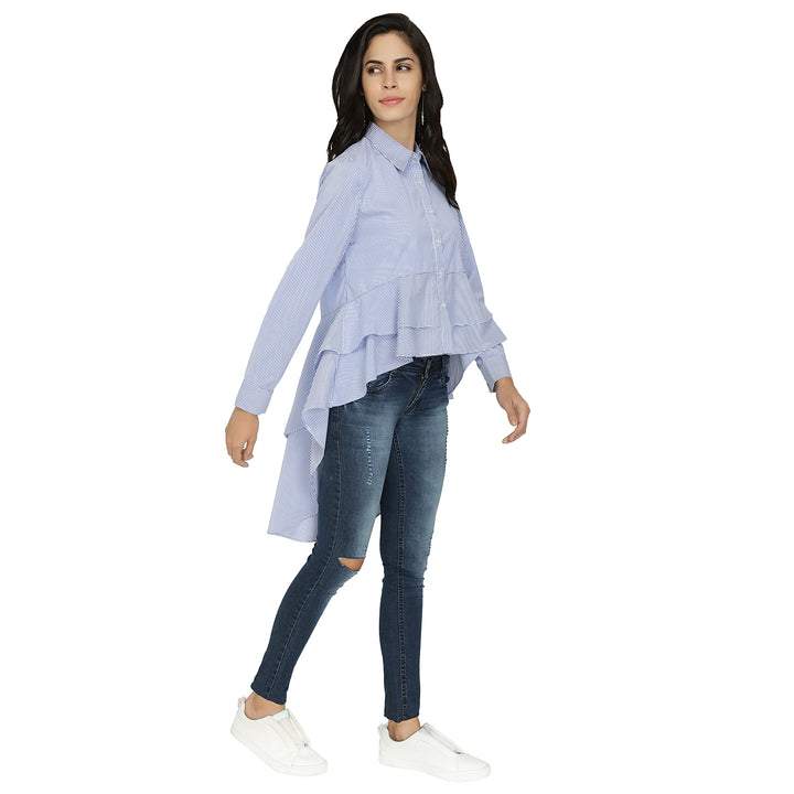 Asymmetric Striped Shirt