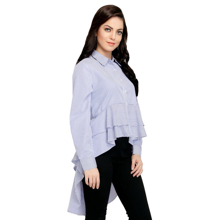 Asymmetric Striped Shirt