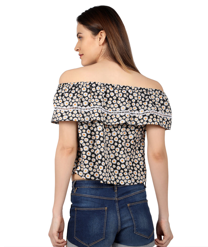 Floral Bardot Lace Top
