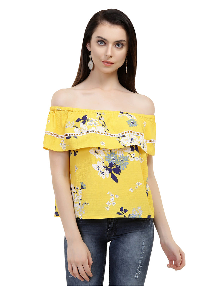 Floral Lace Bardot Top