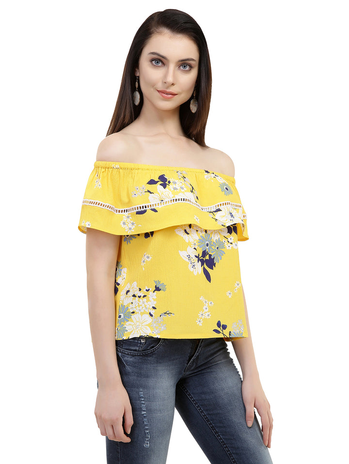 Floral Lace Bardot Top