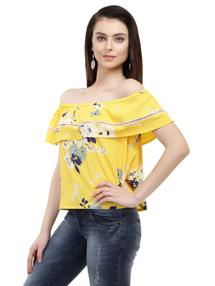 Floral Lace Bardot Top