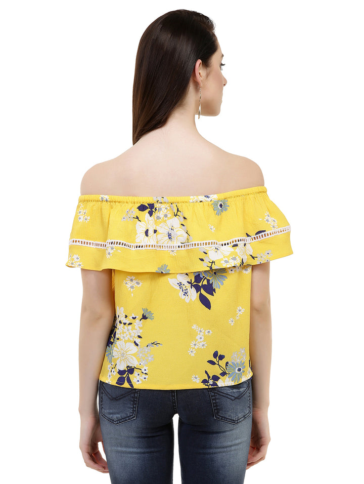 Floral Lace Bardot Top