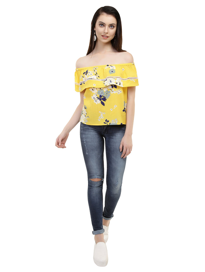 Floral Lace Bardot Top