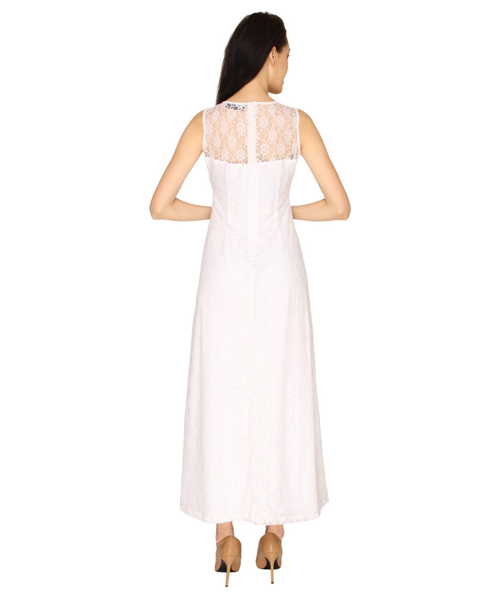 White Lace Maxi Dress