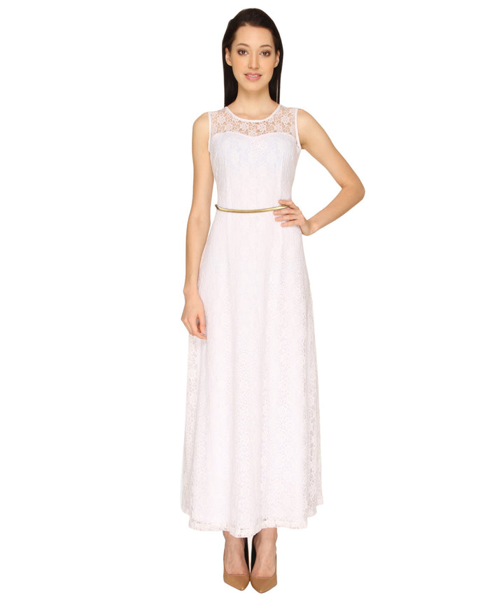 White Lace Maxi Dress