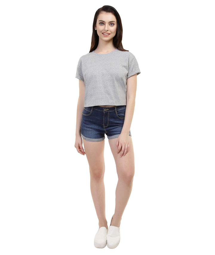Grey Cropped T-shirt