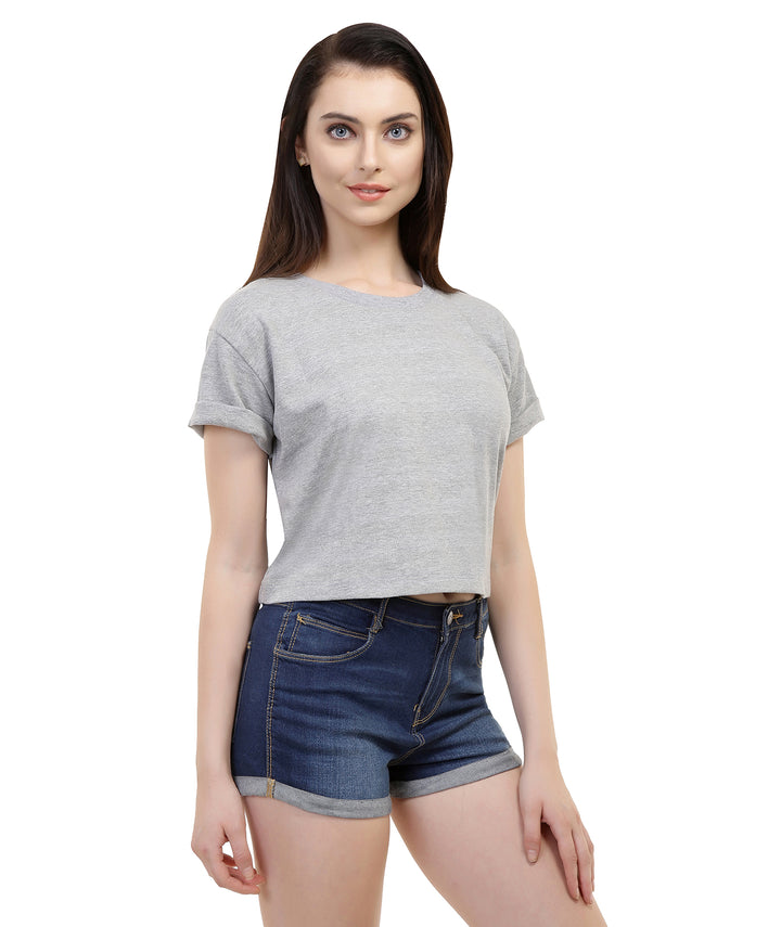 Grey Cropped T-shirt