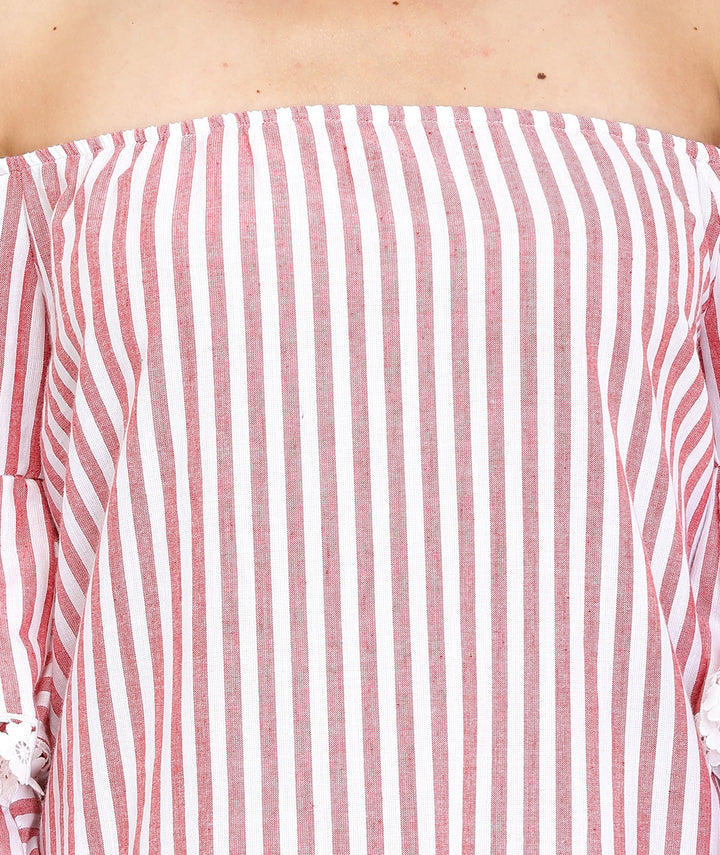 Candy Bardot Dress with Statement Sleeves