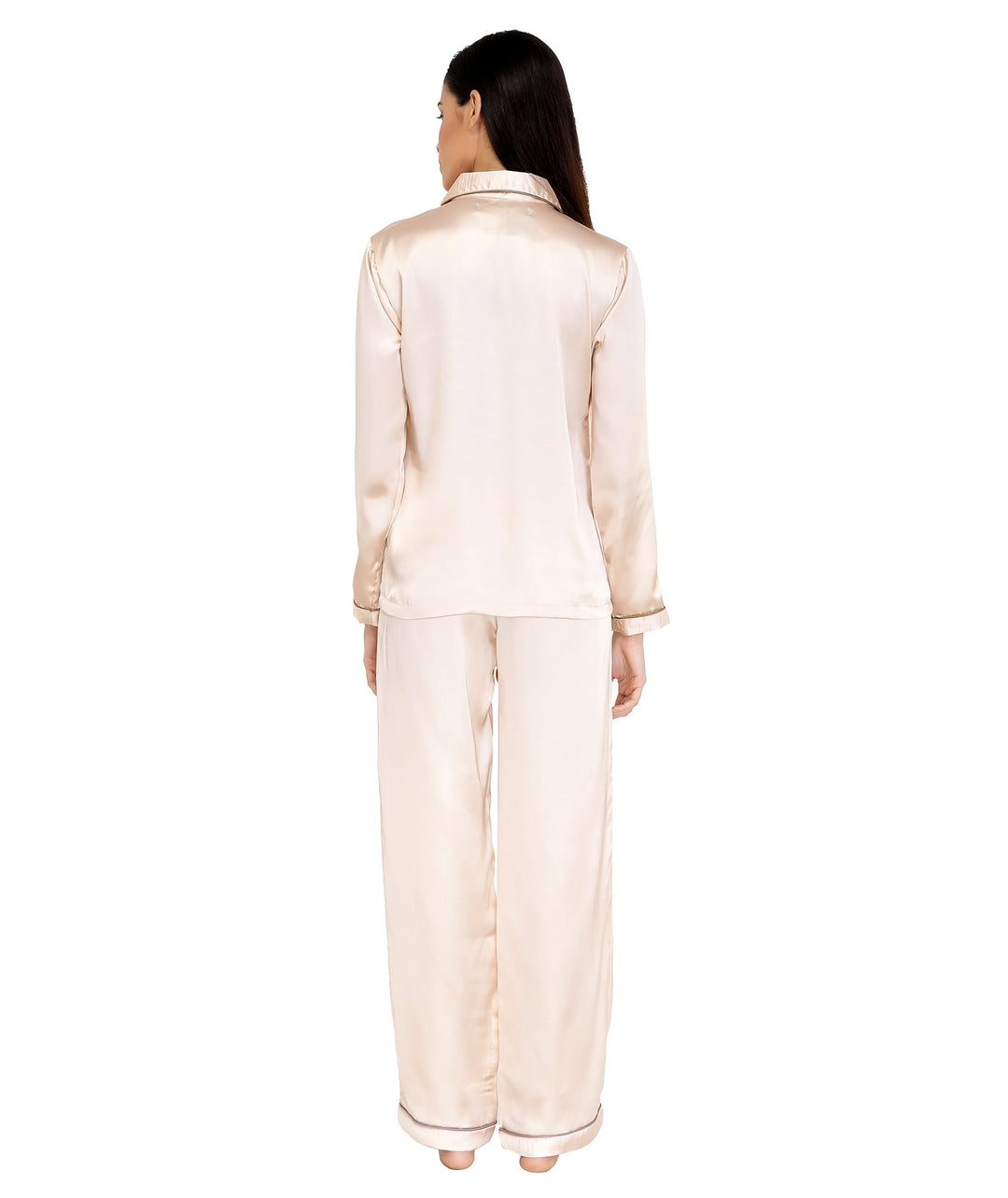 Champagne Satin Nightsuit Set