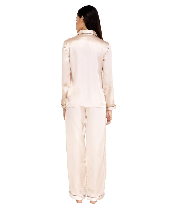 Champagne Satin Nightsuit Set