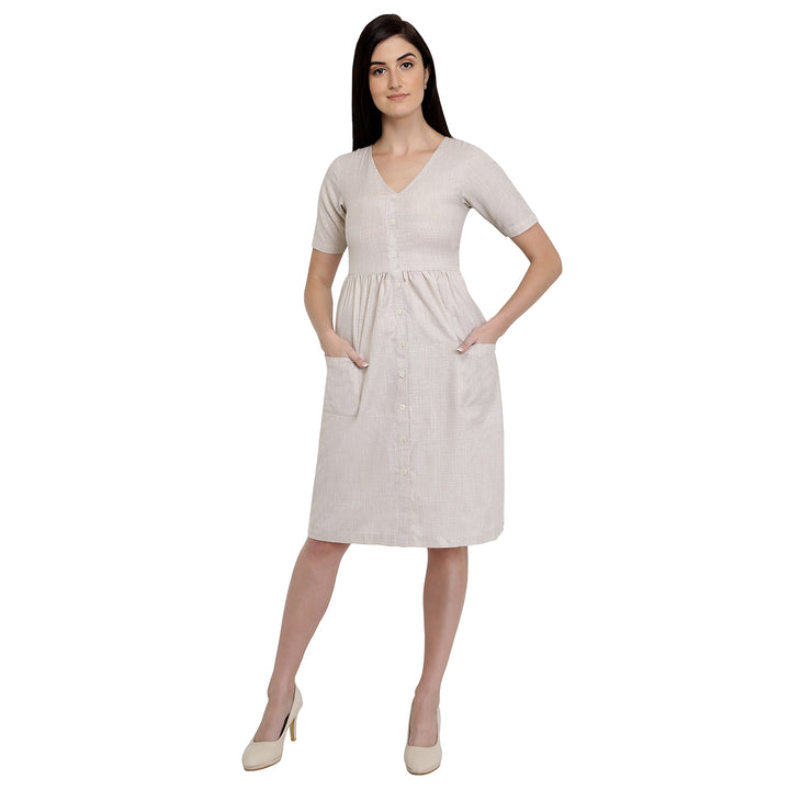 Cotton Cream Day Dress