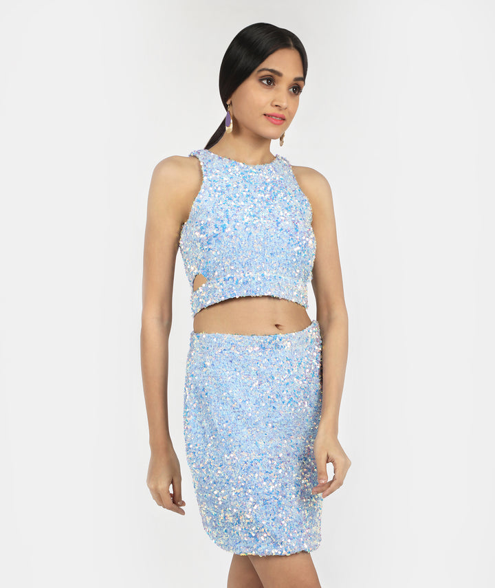 Frozen Sequins Mini Skirt