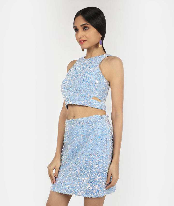 Frozen Sequins Mini Skirt