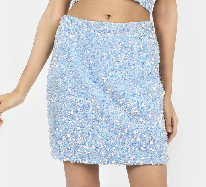 Frozen Sequins Mini Skirt
