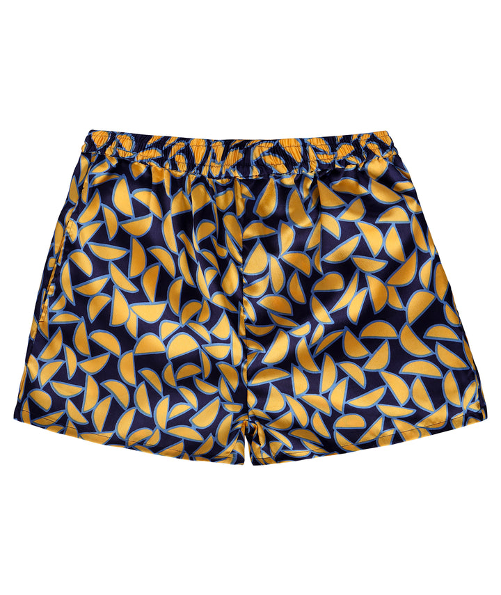 Navy Melon Satin Shorts