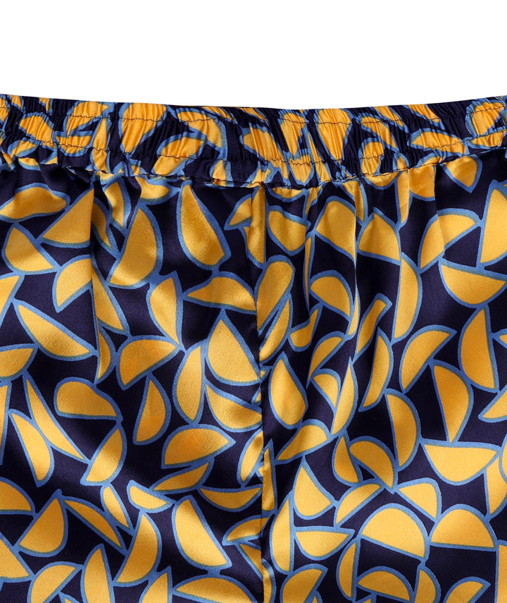 Navy Melon Satin Shorts
